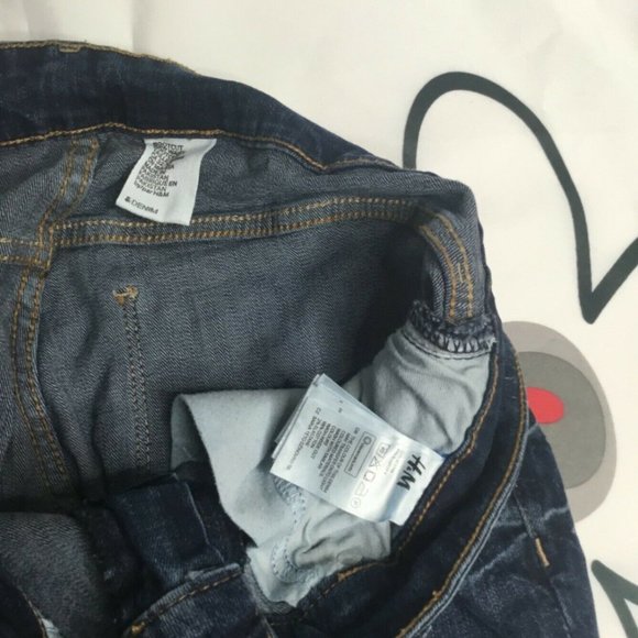 H&M Womens Blue Cotton Denim Bootcut Dark Stretch - Picture 9 of 10